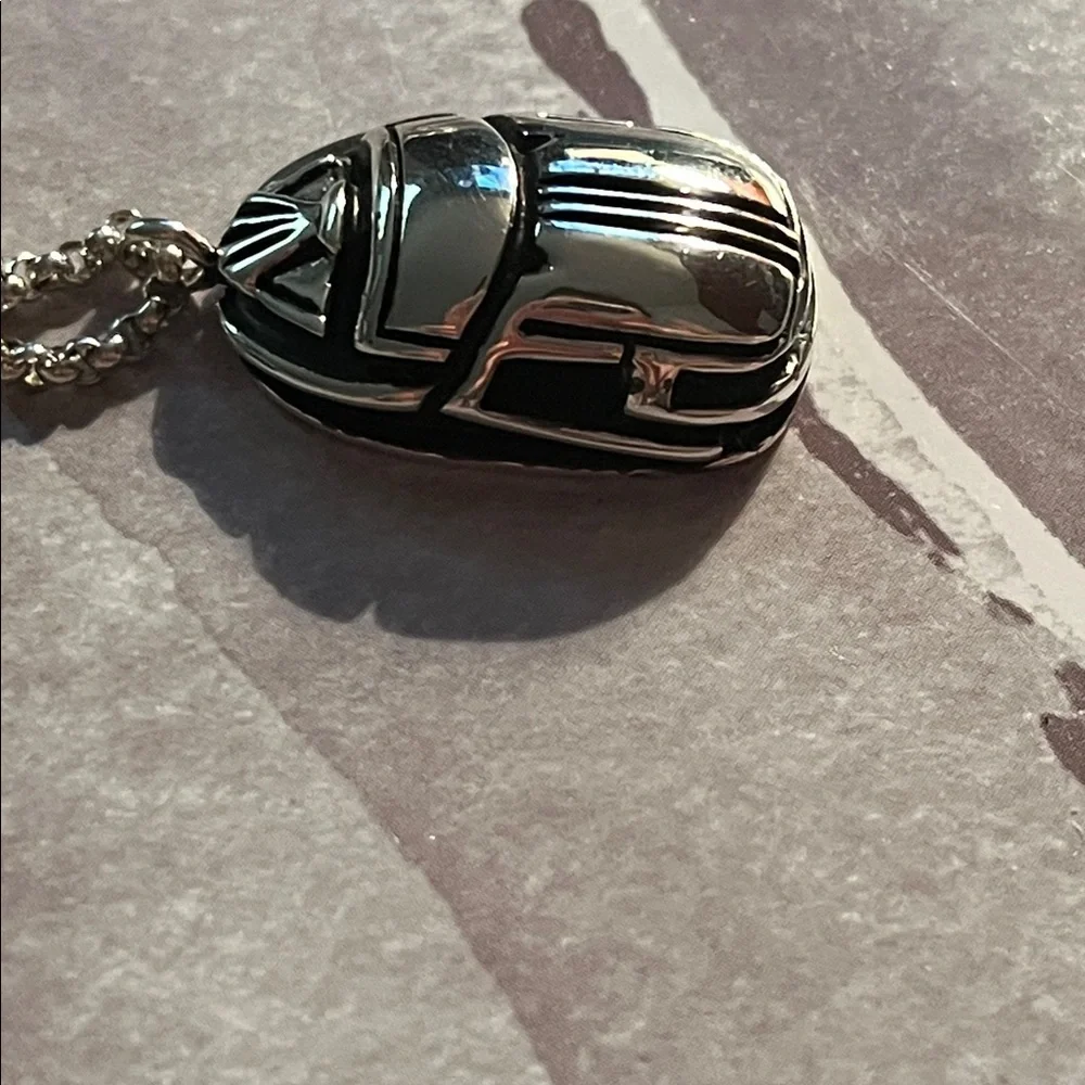 Tiffany & Co. Silver Scarab necklace NO LONGER MADE RARE